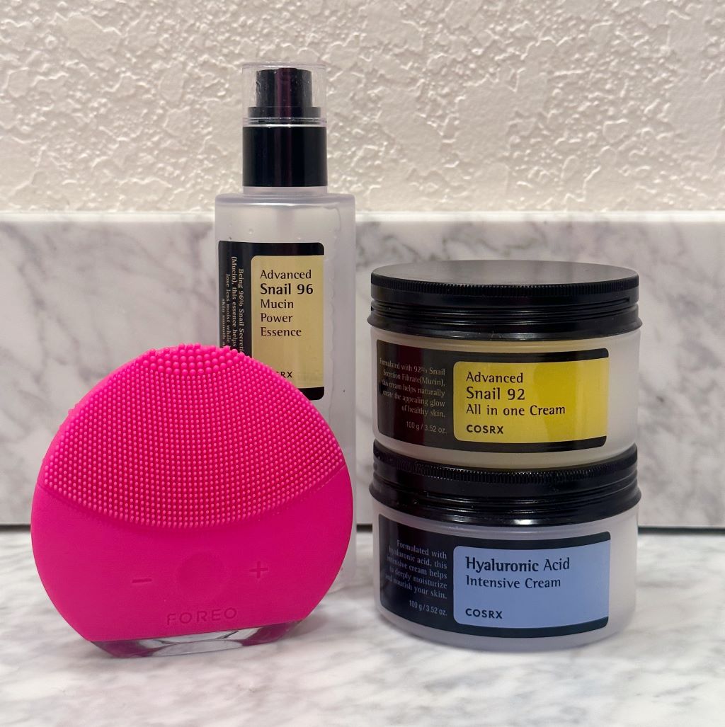 A picture of a few of my skincare favorites.