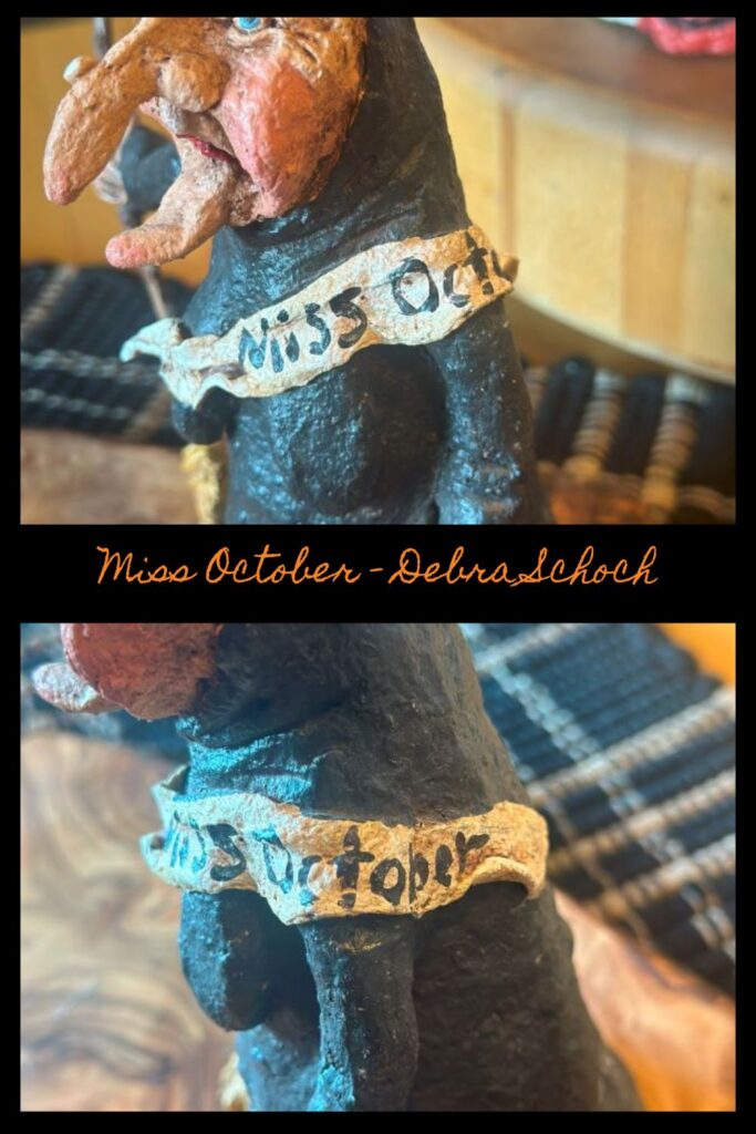 Miss October Sashes Collage- Vintage Debra Schoch Halloween Decor