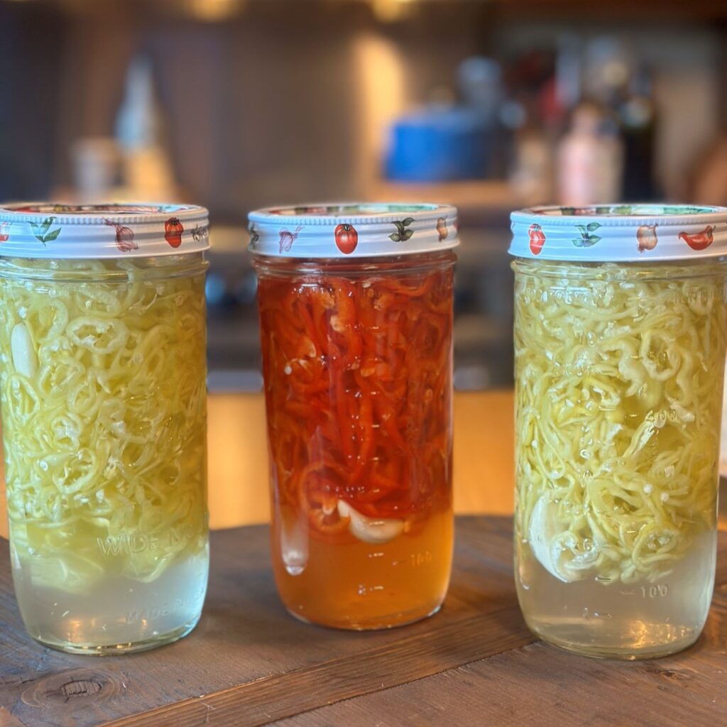 Simple Sweet and Spicy Refrigerator Pickled Peppers