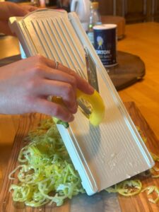 Using Mandoline Slicer With Banana Peppers