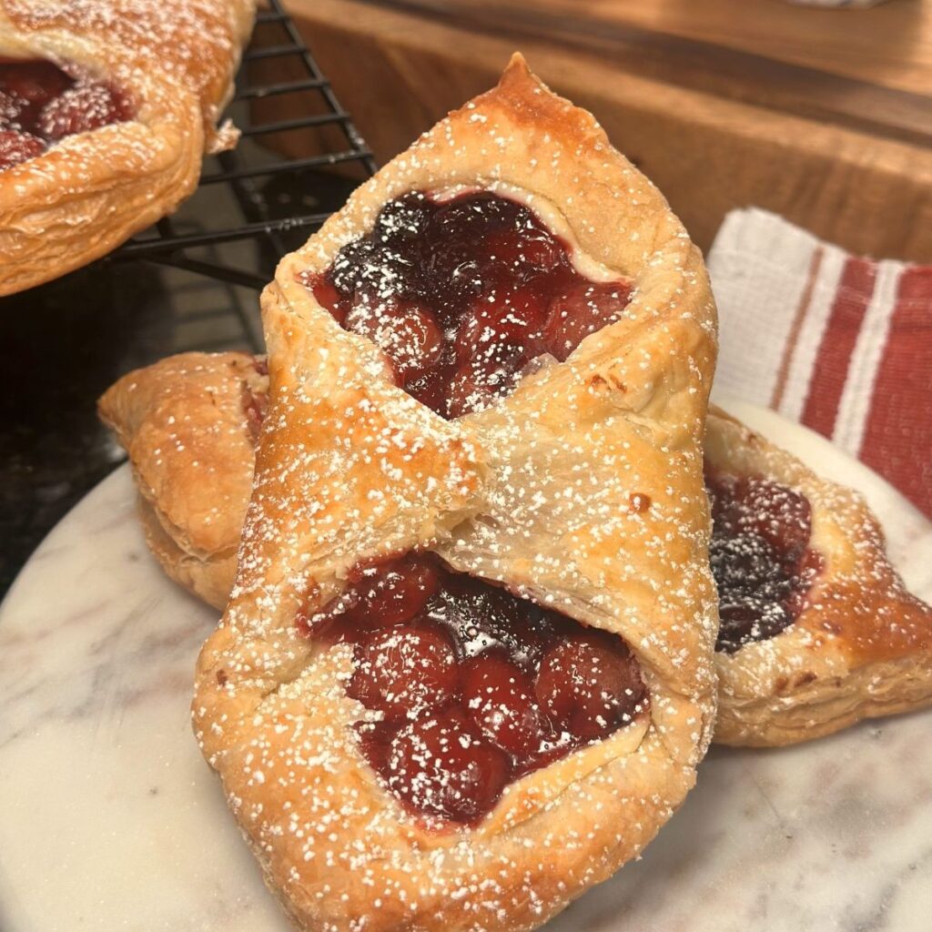 Easy Cherry Cream Cheese Danish (Made With Puff Pastry!)