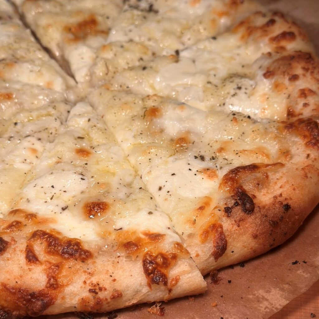 Easy Roasted Garlic Butter White Pizza Recipe
