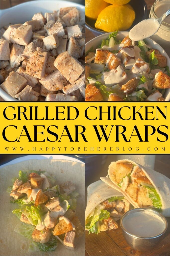 Chicken Caesar Wraps Pinterest Pin