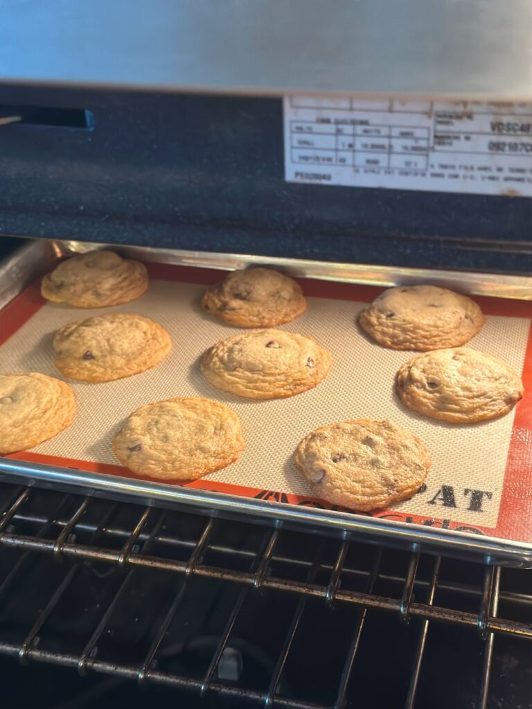Brown Butter Chocolate Chip Cookie Baking in the Oven
