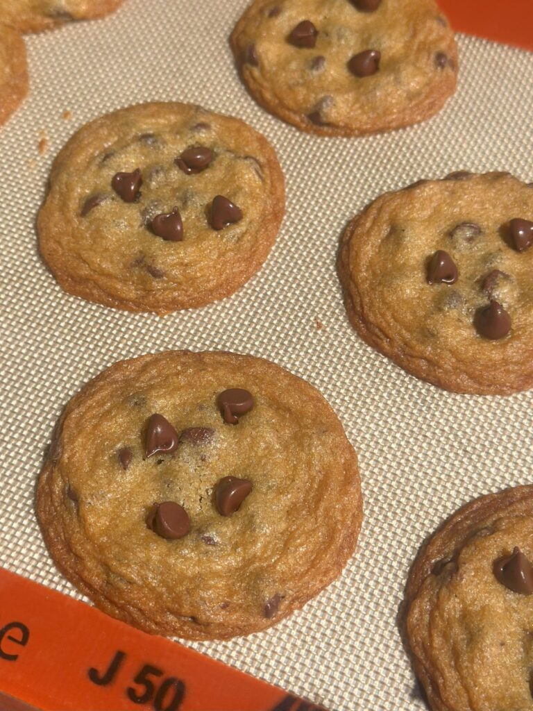 Brown Butter Chocolate Chip Cookies Right Out of the Oven