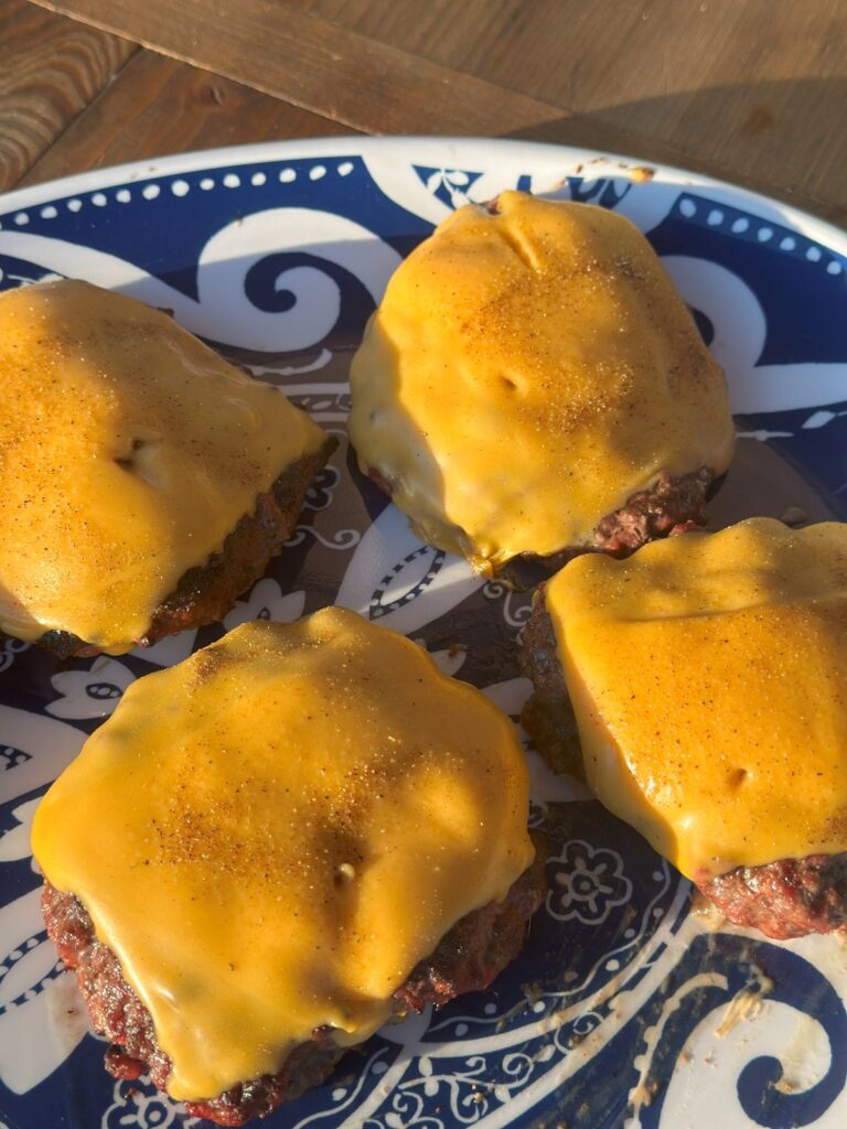Butter Burgers Right Off the Grill