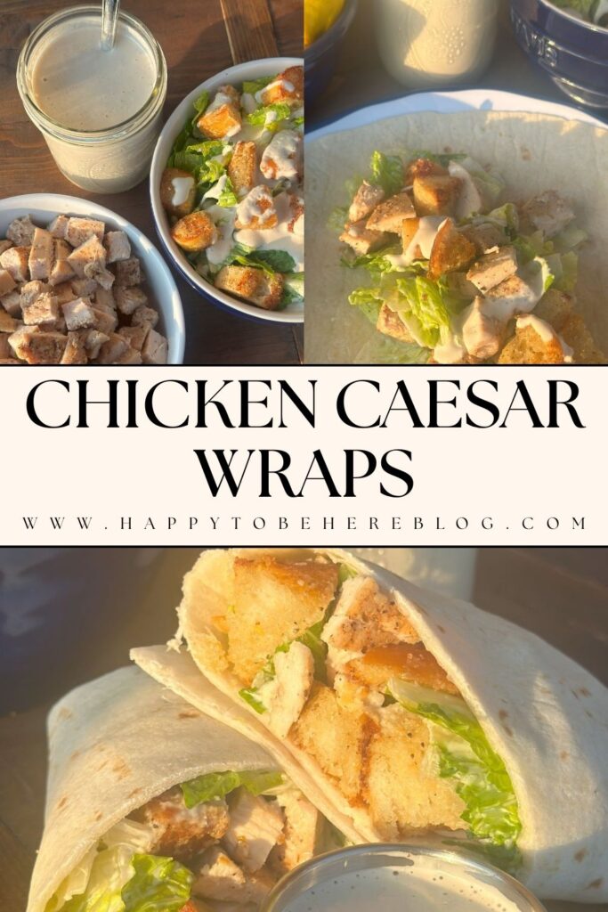 Chicken Caesar Wraps Pinterest Pin