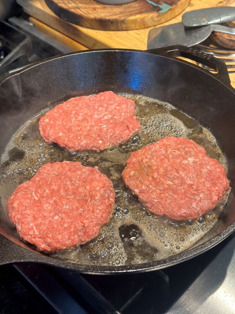 Cooking the Burgers on the Stovetop