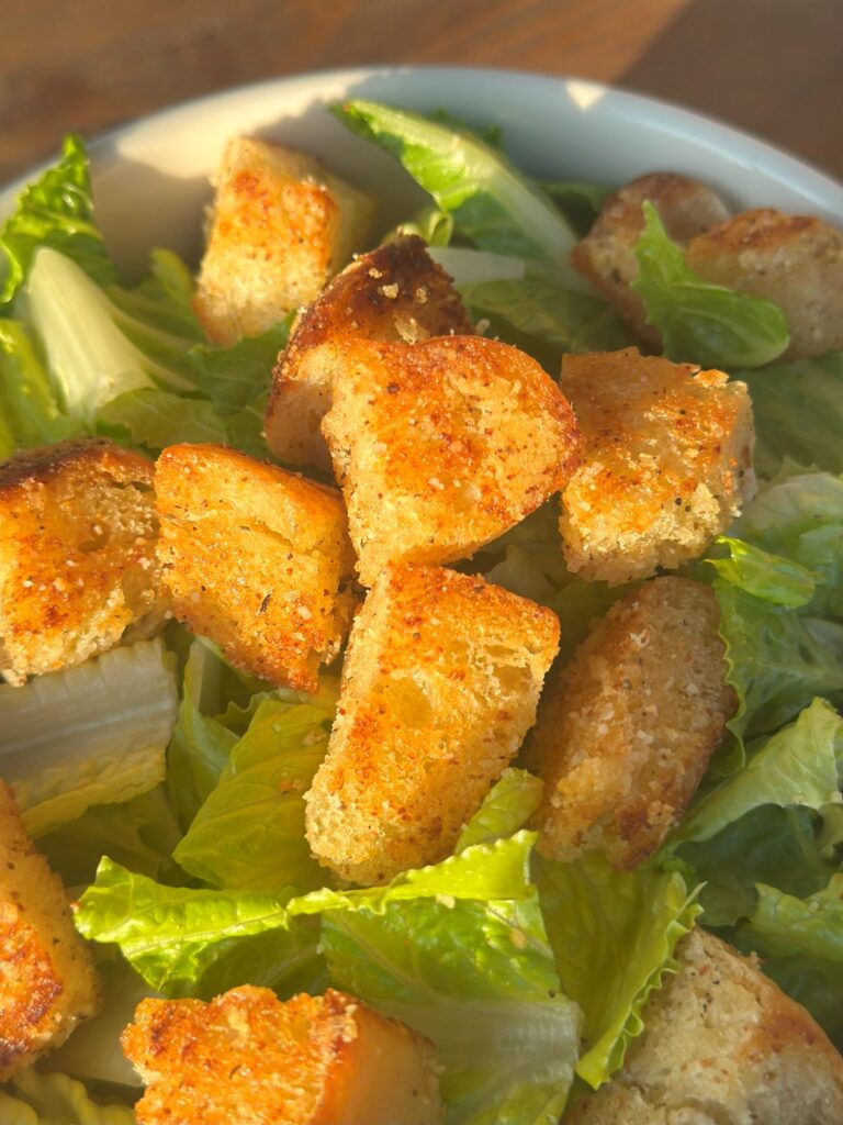 Easy Homemade Croutons (Stovetop) Close Up