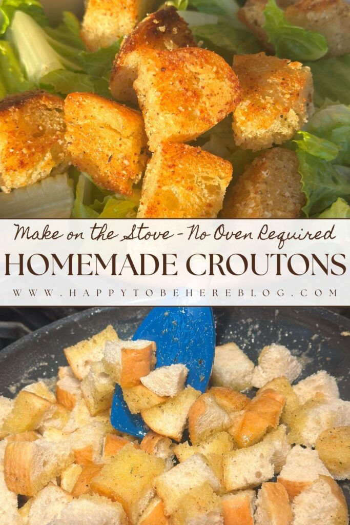 Homemade Croutons Pin for Pinterest