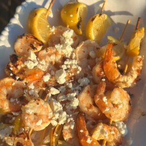 Quick Lemon and Garlic Shrimp Skewers