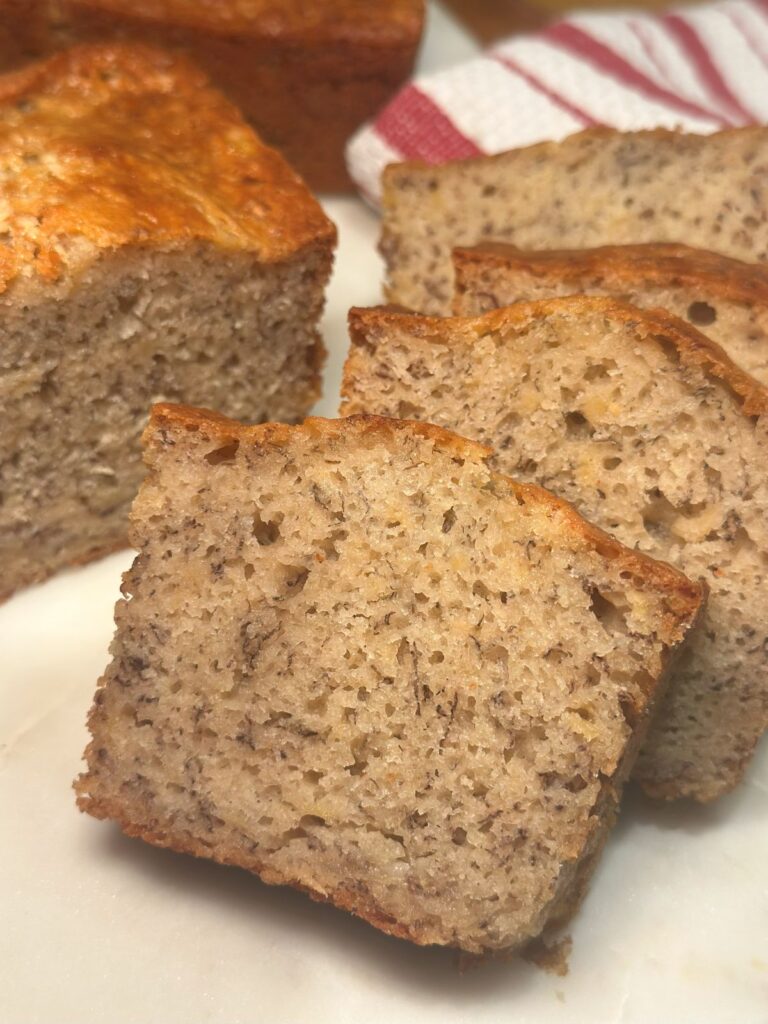 Best Ever Sour Cream Banana Bread Sliced