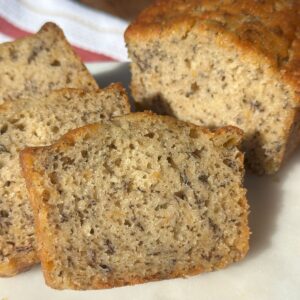 Best Ever Extra Moist Banana Bread Slices and Loaf