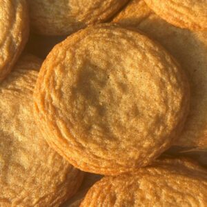 Brown Butter Chocolate Chipless Cookies Cover Image --- Close Up of the Cookies
