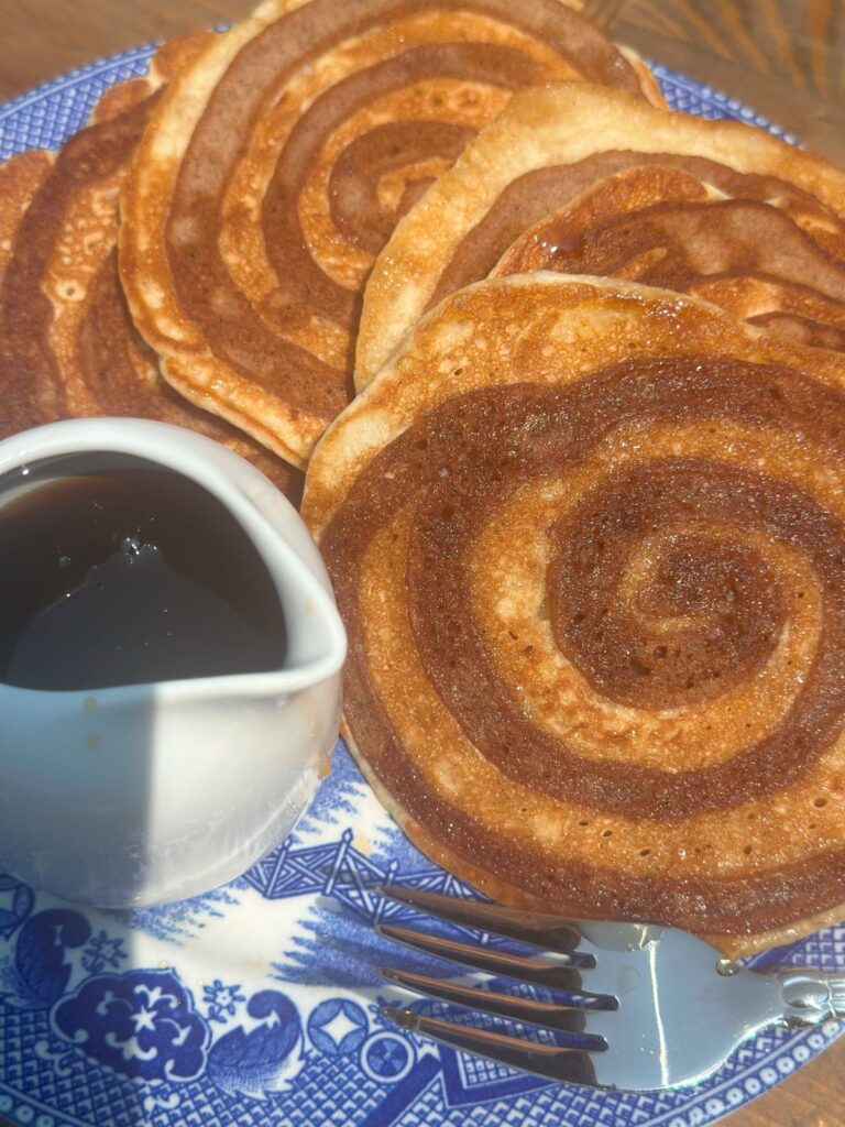 Easy Cinnamon Swirl Pancakes Made With Pancake Mix