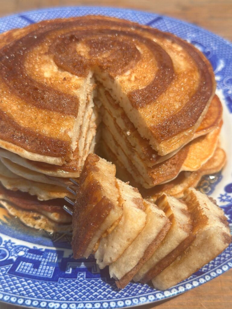 Easy Cinnamon Swirl Pancakes Made With Pancake Mix