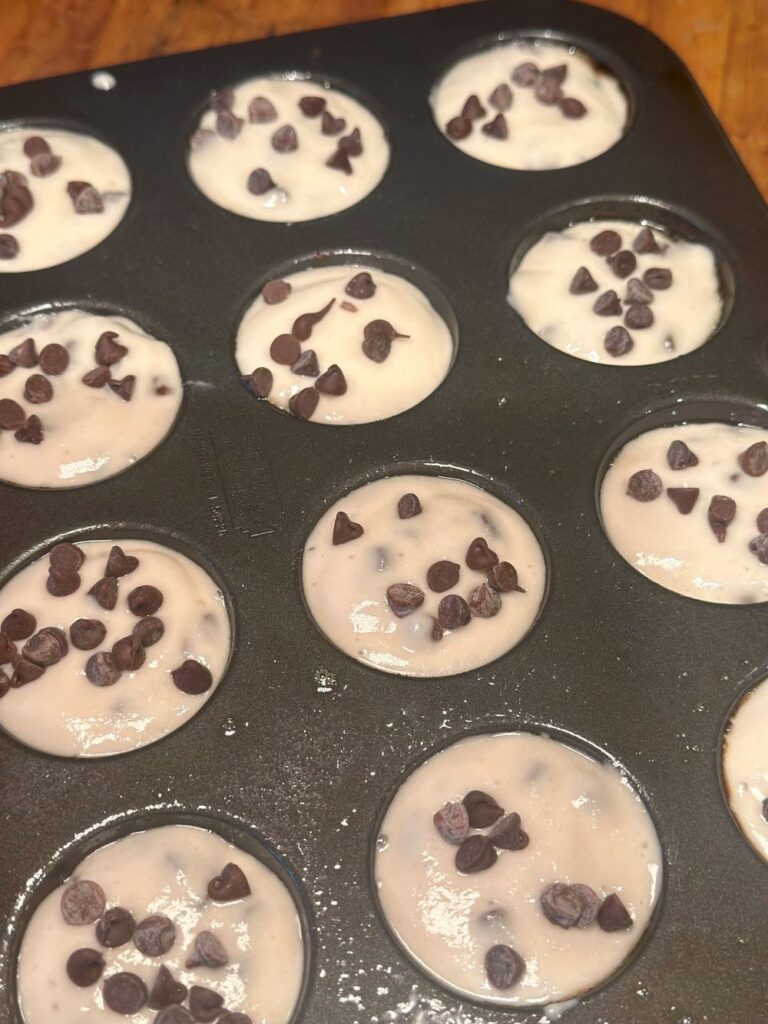 Mini Pancake Muffins Ready to Be Baked!