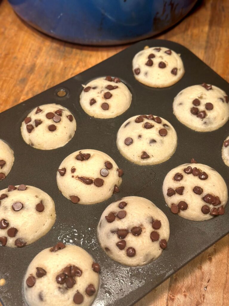 Mini Pancake Muffins in the Tin Right Out of the Oven