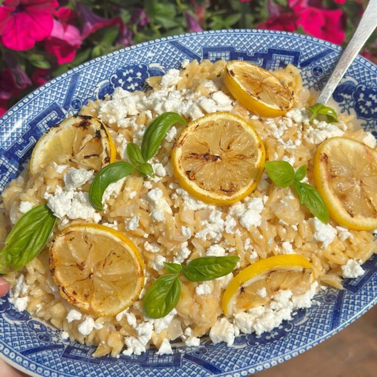 Creamy Lemon Orzo With Feta