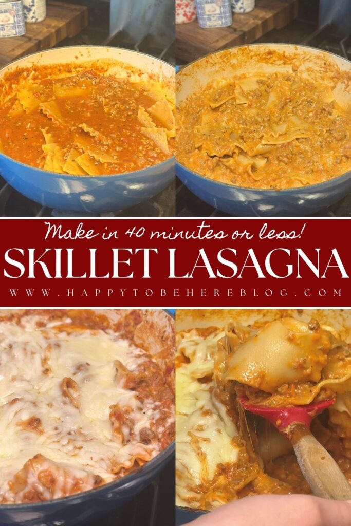 Skillet Lasagna Graphic for Pinterest